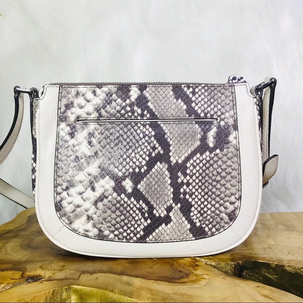 Michael Kors Julia Medium Python Messenger Bag - Picture 4 of 8
